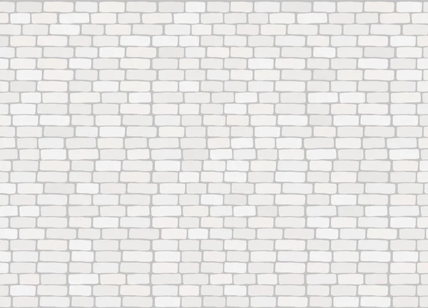 Elegante realista elegante parede de tijolo branco textura de fundo — Vetor de Stock