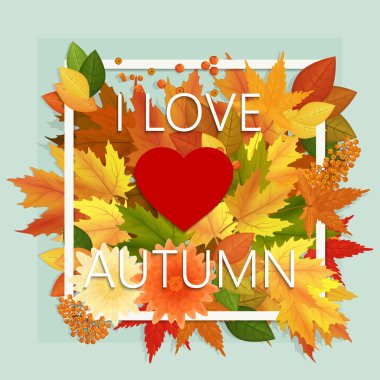 Sonbahar blog satış afiş. Sonbahar posteri seviyorum.