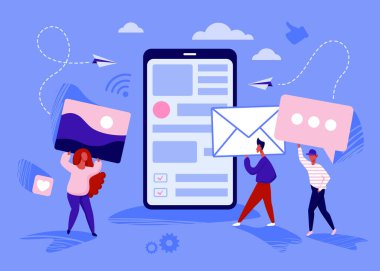 İnsanlar çevrimiçi içerik oluşturur, blog kavramı için oluşturur