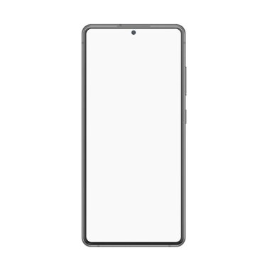 Gerçekçi akıllı telefon modeli, boş dijital görüntü şablonu