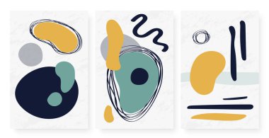 Noktalar, çizgiler, eğriler dikey moda şablonunu şekillendirir