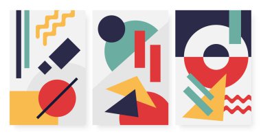 Soyut geometrik şekil modeli, doku geometri duvar kağıdı koleksiyonu arka planı