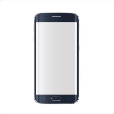 Beyaz ekranlı modern akıllı telefonun yeni versiyonu. Vektör 10