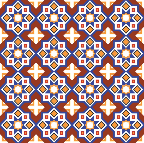 Абстрактный арабский исламистский бесшовный геометрический орнамент. Вектор — стоковый вектор