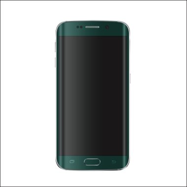 Beyaz ekranlı modern akıllı telefonun yeni versiyonu. Vektör 10