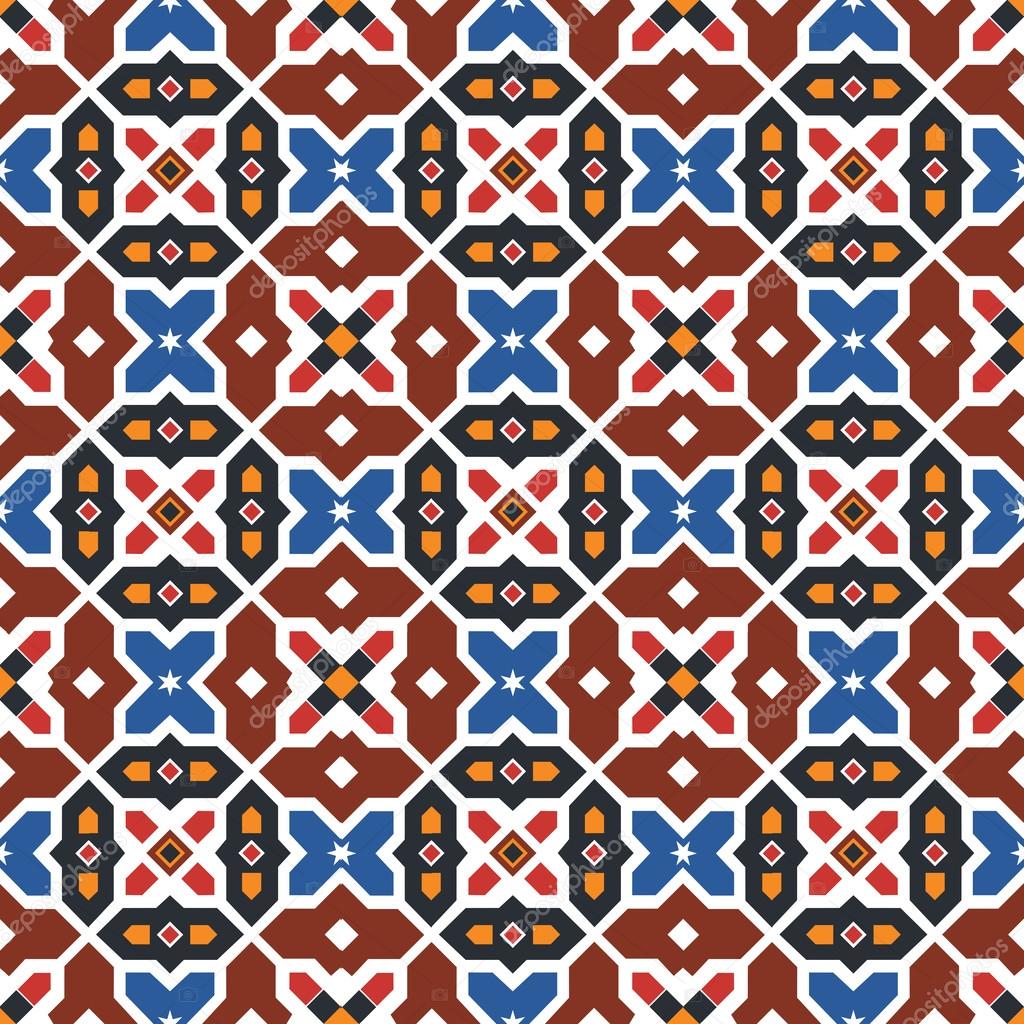 Abstract arabic islamic seamless geometric pattern background. Vector illustration