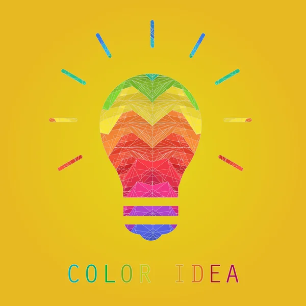 Creative bords couleur peinture idée lampe . — Image vectorielle