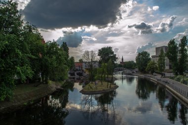 Brda nehir, şehir Bydgoszcz Polonya