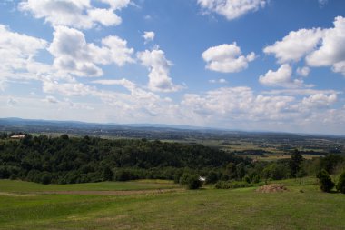 Yazın ortasında yeşil tepeler
