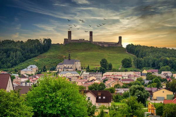 Ερείπια Κάστρου Στο Checiny Πολωνία — Φωτογραφία Αρχείου