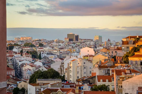 Vista Cidade Lisboa Partir Das Colinas Circundantes Portugal — Fotografia de Stock