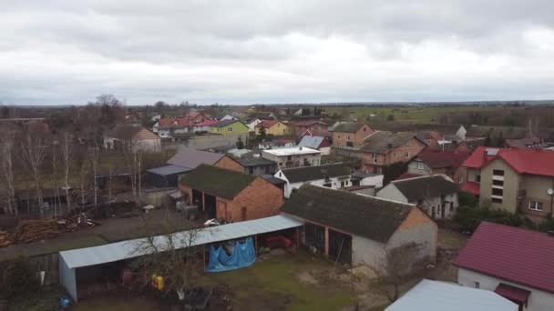 Ένα Μικρό Χωριό Στην Κεντρική Πολωνία Γυρίστηκε Από Ψηλά — Αρχείο Βίντεο