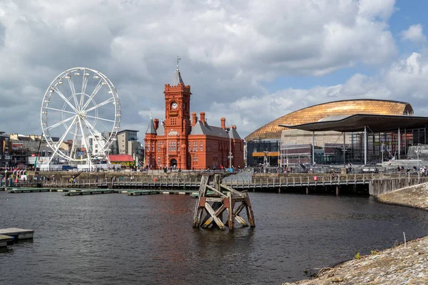 Bahía Cardiff Encuentra Sur Cardiff Capital Gales — Foto de Stock