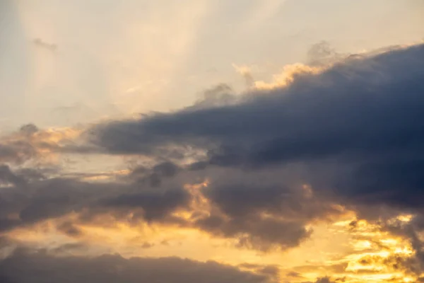 Après Tempête Ciel Était Couvert Soleil Couchant — Photo