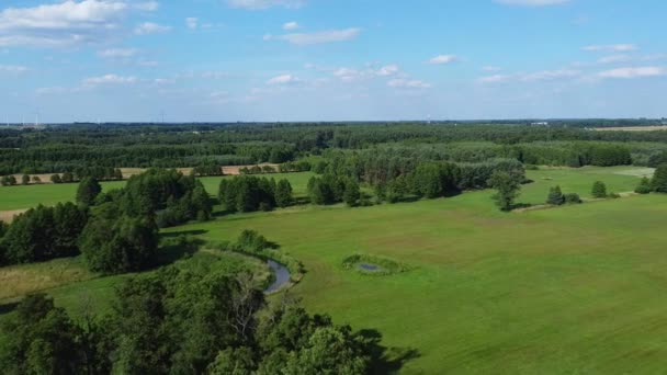 Malá Řeka Grabia Středním Polsku — Stock video