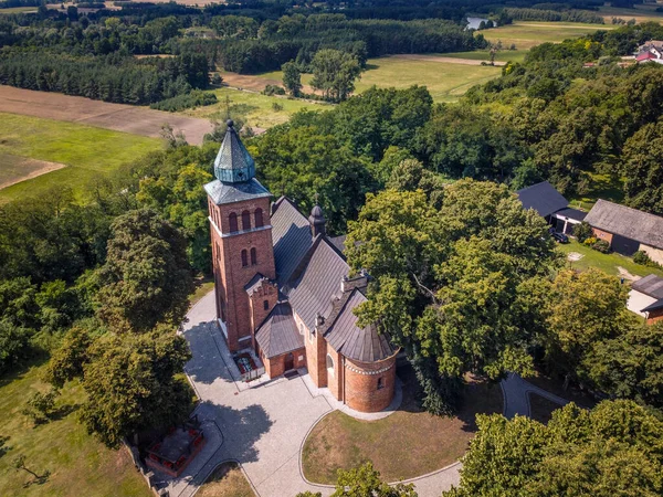 Romaanse Stijl Kerk Het Dorp Stronsko Polen — Stockfoto