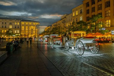 Ana Pazar Meydanı Krakow, Polonya.