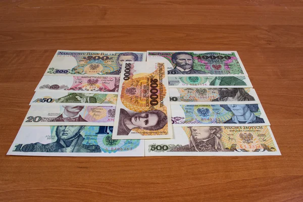 Banknoty kolekcjonerskie Polski PRL — Zdjęcie stockowe