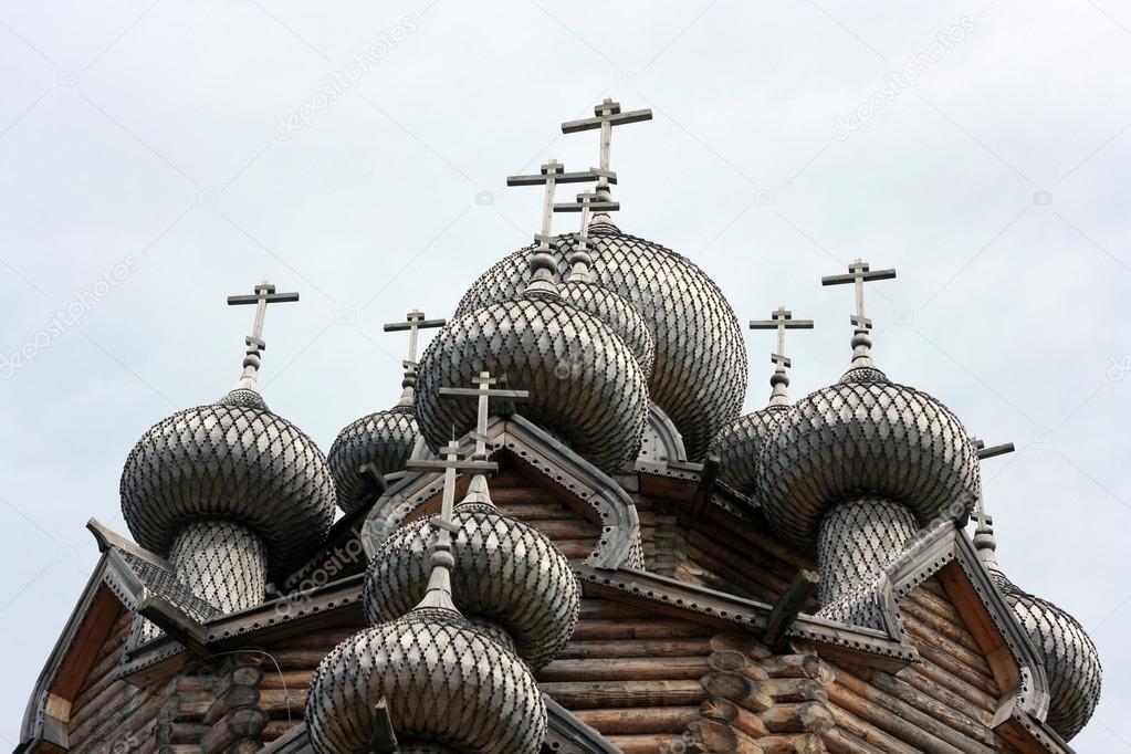 Domes of Russian Orthodox Church. Russia.