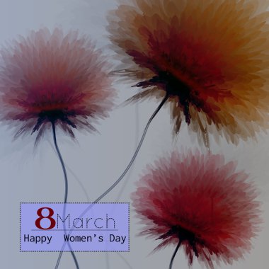 8 Mart Dünya Kadınlar Günü, tebrik kartı.