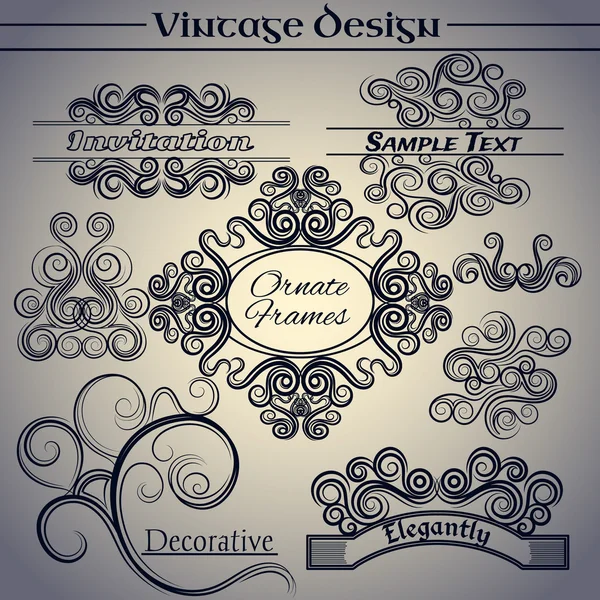 Vector vintage designelementen — Stockvector