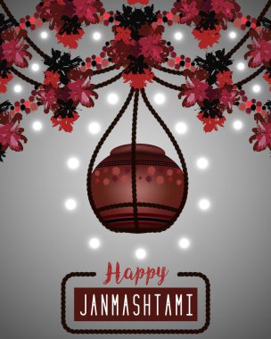 Dahi handi asılı illüstrasyon.