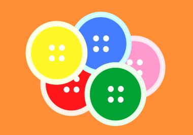 Beş renkli düğmeler