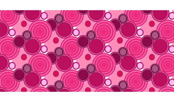 不同形状的粉色圆圈 — 图库矢量图片
