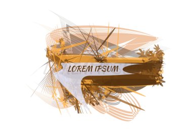 Adı için bir yer. Soyut vektör kahverengi arka plan