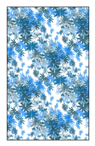 Vector patrón floral azul — Vector de stock