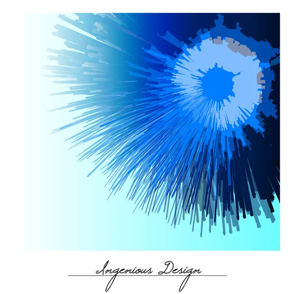 青の背景に分離された創造的な花. — ストックベクタ