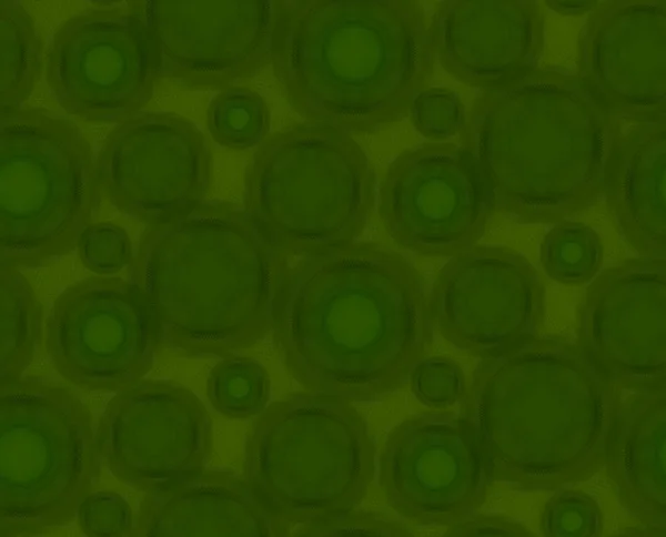 Groene naadloze patroon met ronde vormen. — Stockvector