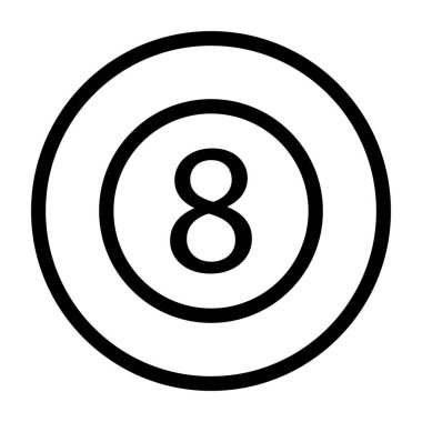 Basit tasarım sekiz top ikonu. Düzenlenebilir vektör.