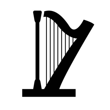 Basit arp siluet simgesi. Düzenlenebilir vektör.