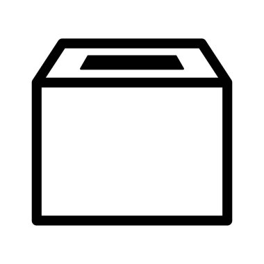 Basit oy sandığı simgesi. Düzenlenebilir vektör.