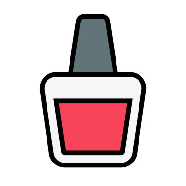 Düz dizayn oje ikonu. Düzenlenebilir vektör.