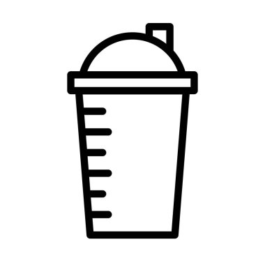 Fitness Protein Şişe ikonu. Düzenlenebilir vektör.