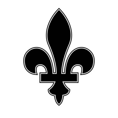 Fleur de lis silueti. Düzenlenebilir vektör.