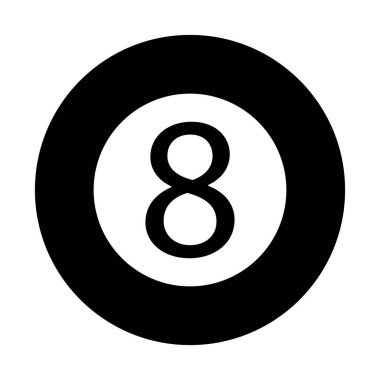 Basit bir sekiz top ikonu. Düzenlenebilir vektör.