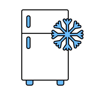 Düz dizayn dondurucu ikonu. Düzenlenebilir vektör.