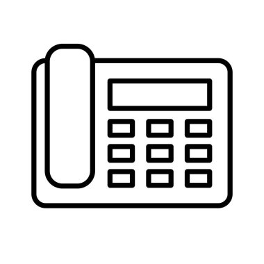 Basit tasarım sabit hat simgesi. Düzenlenebilir vektör.