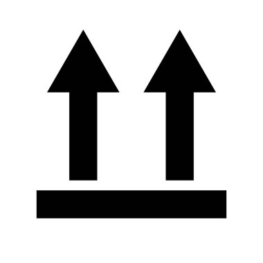 Bu taraf yukarı. Bu taraftan. Vektör.