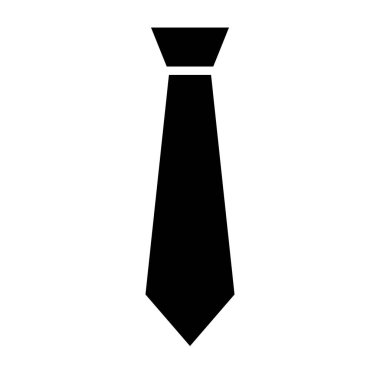 Basit bir kravat silueti simgesi. Düzenlenebilir vektör.
