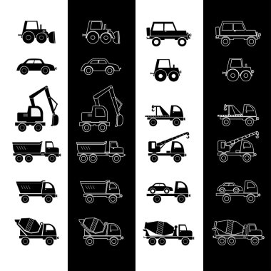 Ulaşım siyah ve beyaz