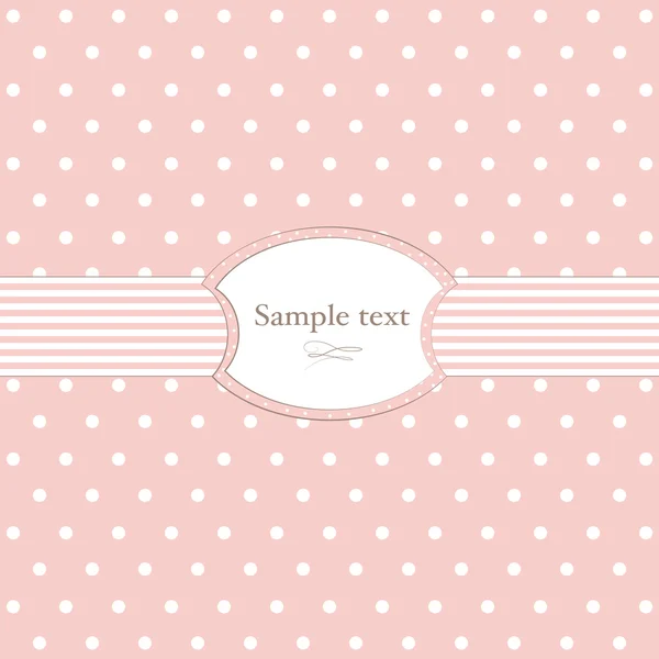 Pink background with polka dots. — Stock Vector