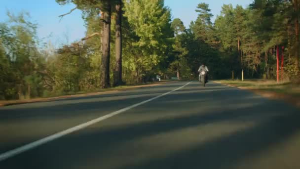 Caferacer lesní cesta — Stock video