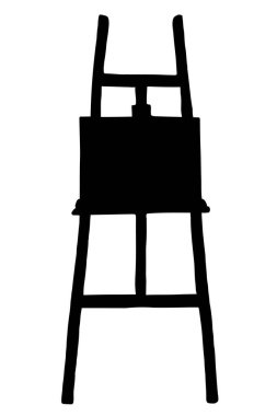 Tabela siluetinin vektör izole çizimi.