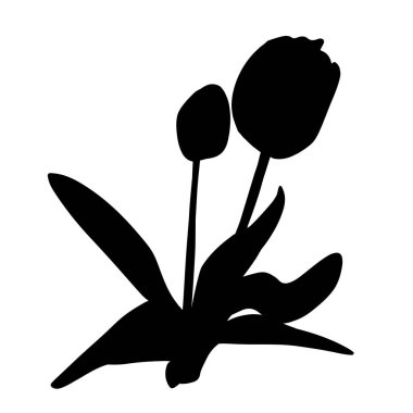 Lale siluetinin izole edilmiş temsili vektörü