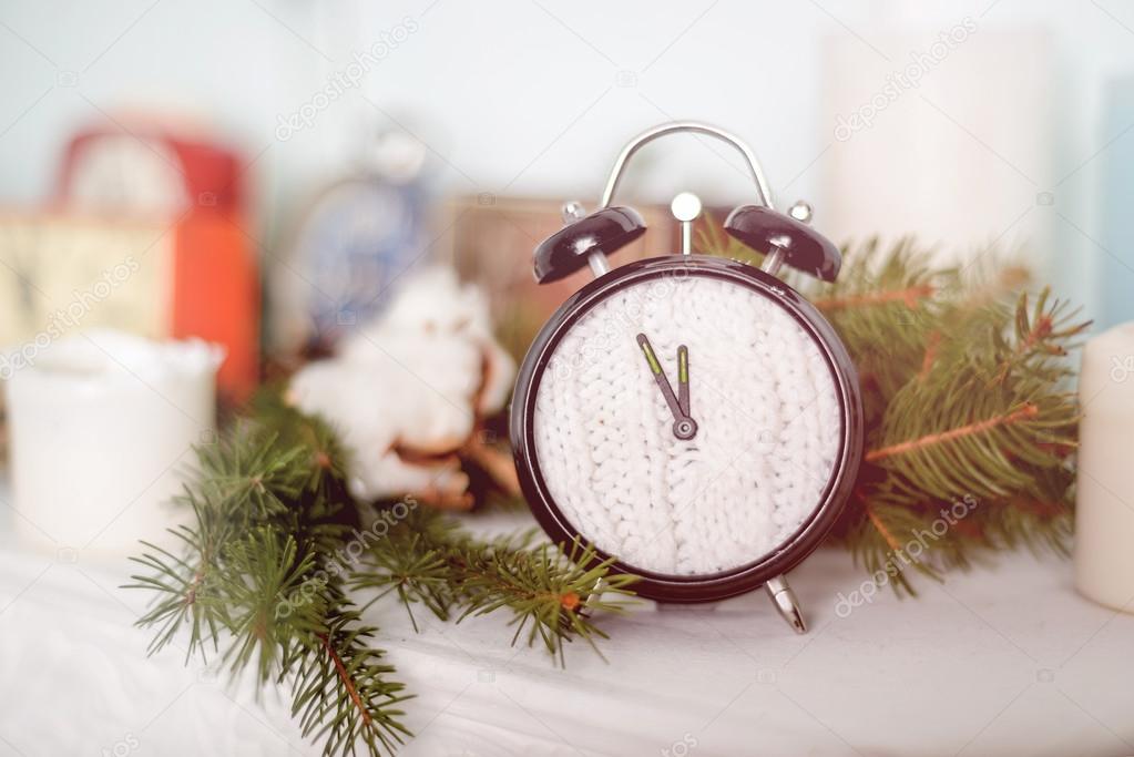 Christmas clock. New Year