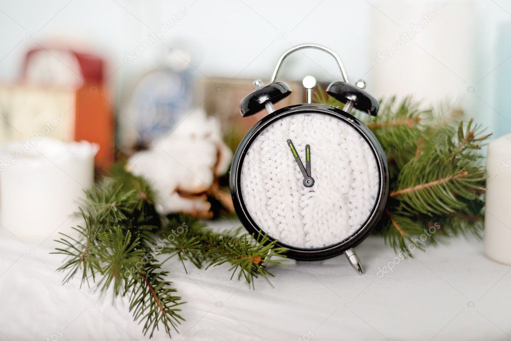 Christmas clock. New Year